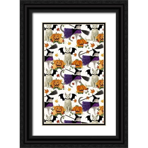 Borges, Victoria 16x24 Black Ornate Wood Framed with Double Matting Museum Art Print Titled - Halloween Pets Collection E