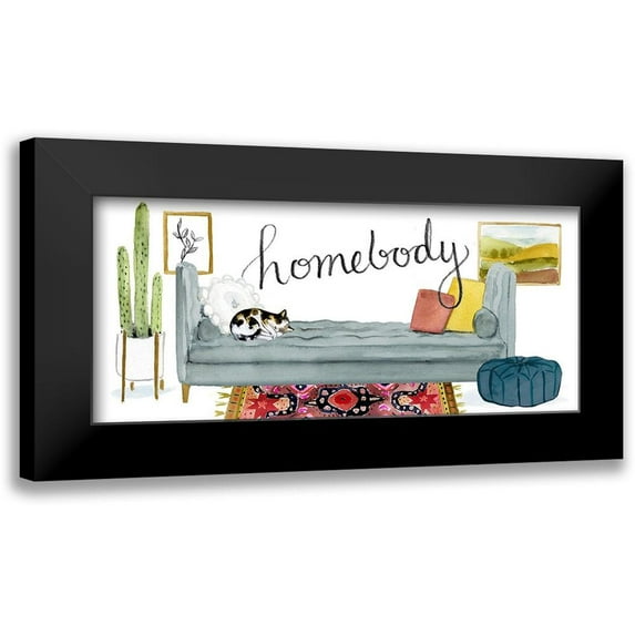 Borges, Victoria 18x10 Black Modern Framed Museum Art Print Titled - Homebody Collection D