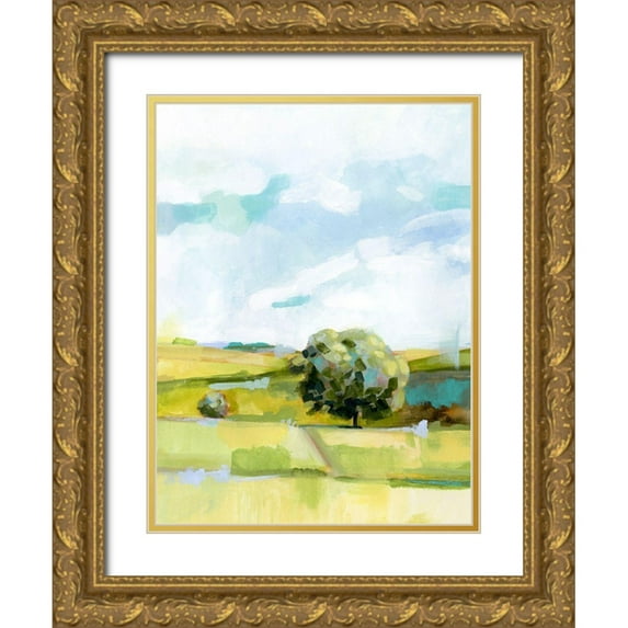 Borges, Victoria 19x24 Gold Ornate Wood Framed with Double Matting Museum Art Print Titled - Valley Breeze II