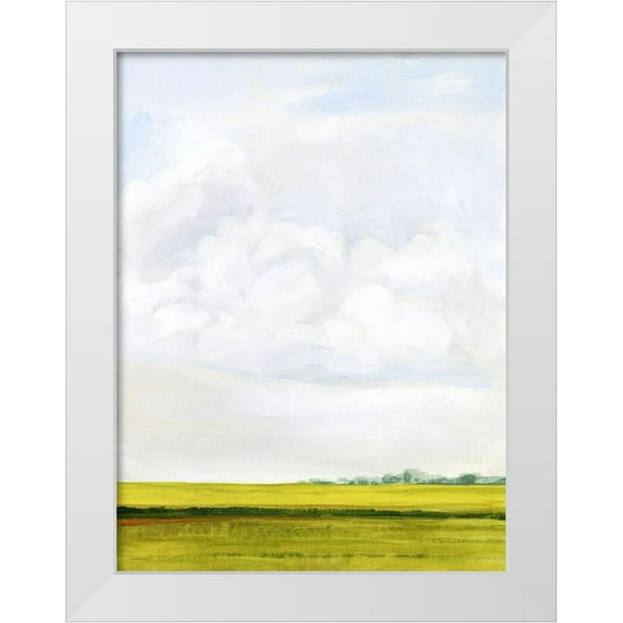 Borges, Victoria 19x24 White Modern Wood Framed Museum Art Print Titled - Field Walk II