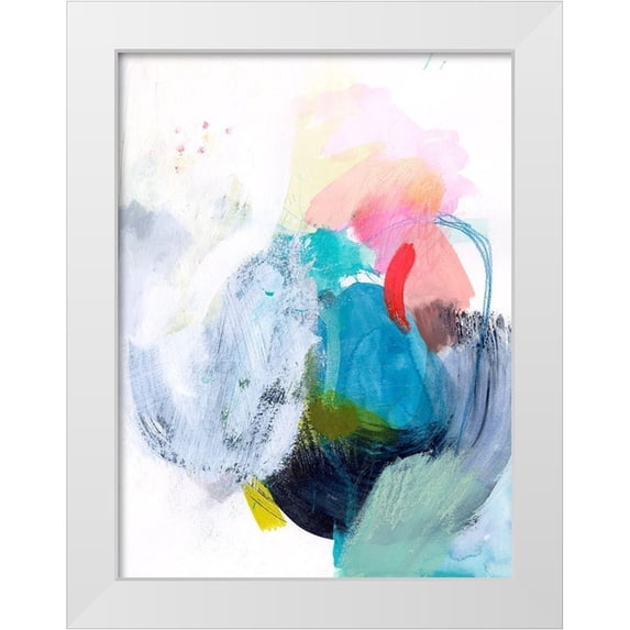 Borges, Victoria 19x24 White Modern Wood Framed Museum Art Print Titled - Snapdragon Falls II
