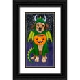 thumbnail image 1 of Borges, Victoria 19x32 Black Ornate Wood Framed with Double Matting Museum Art Print Titled - Halloween Pets Collection B, 1 of 4