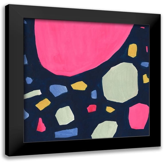 Borges, Victoria 20x20 Black Modern Framed Museum Art Print Titled - Bright Terrazzo II