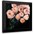 thumbnail image 1 of Borges, Victoria 20x20 Black Modern Framed Museum Art Print Titled - Peachy Blooms II, 1 of 5