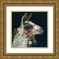 thumbnail image 1 of Borges, Victoria 20x20 Gold Ornate Wood Framed with Double Matting Museum Art Print Titled - Lovely Llama I, 1 of 4