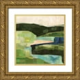 thumbnail image 1 of Borges, Victoria 20x20 Gold Ornate Wood Framed with Double Matting Museum Art Print Titled - Pastoral Patchwork II, 1 of 4