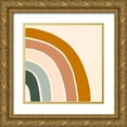 thumbnail image 1 of Borges, Victoria 20x20 Gold Ornate Wood Framed with Double Matting Museum Art Print Titled - Retro Rainbow II, 1 of 4