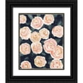 thumbnail image 1 of Borges, Victoria 20x24 Black Ornate Wood Framed with Double Matting Museum Art Print Titled - Peach Petals II, 1 of 4