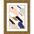 thumbnail image 1 of Borges, Victoria 23x32 Gold Ornate Wood Framed with Double Matting Museum Art Print Titled - Brushmarks I, 1 of 4