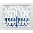 thumbnail image 1 of Borges, Victoria 24x20 White Modern Wood Framed Museum Art Print Titled - Sophisticated Hanukkah Collection A, 1 of 4