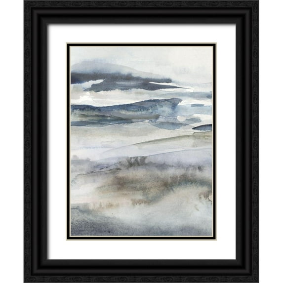 Borges, Victoria 25x32 Black Ornate Wood Framed with Double Matting Museum Art Print Titled - Neutral Salt Spray I