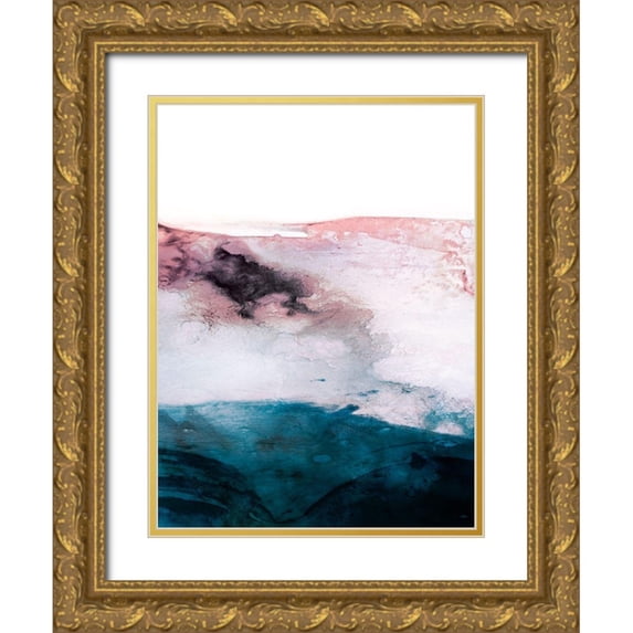 Borges, Victoria 25x32 Gold Ornate Wood Framed with Double Matting Museum Art Print Titled - Amethyst Vista II