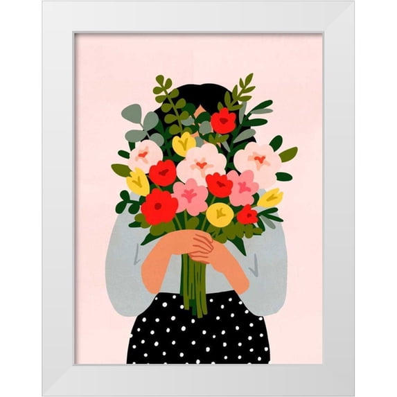 Borges, Victoria 25x32 White Modern Wood Framed Museum Art Print Titled - Darling Valentine II