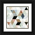 thumbnail image 1 of Borges, Victoria 26x26 Black Ornate Wood Framed with Double Matting Museum Art Print Titled - Watercolor Mosaic I, 1 of 4