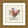 thumbnail image 1 of Borges, Victoria 26x26 Gold Ornate Wood Framed with Double Matting Museum Art Print Titled - Avian Collage I, 1 of 4