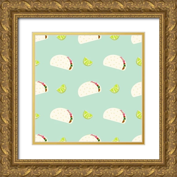Borges, Victoria 26x26 Gold Ornate Wood Framed with Double Matting Museum Art Print Titled - Cinco de Mayo Collection G