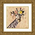 thumbnail image 1 of Borges, Victoria 26x26 Gold Ornate Wood Framed with Double Matting Museum Art Print Titled - Klimt Giraffe II, 1 of 4