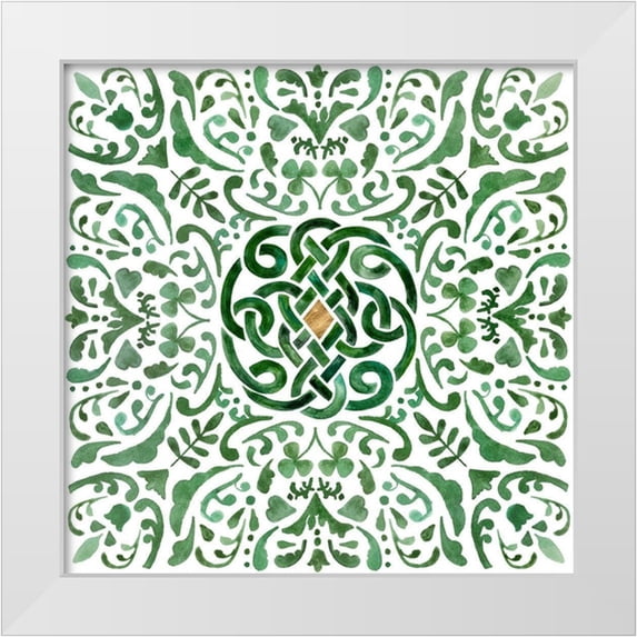 Borges, Victoria 26x26 White Modern Wood Framed Museum Art Print Titled - Celtic Knot IV