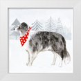 thumbnail image 1 of Borges, Victoria 26x26 White Modern Wood Framed Museum Art Print Titled - Christmas Cats and Dogs IV, 1 of 4