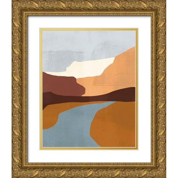 Borges, Victoria 26x32 Gold Ornate Wood Framed with Double Matting Museum Art Print Titled - Sedona Colorblock IV
