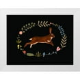 thumbnail image 1 of Borges, Victoria 32x25 White Modern Wood Framed Museum Art Print Titled - Critters and Foliage II, 1 of 4