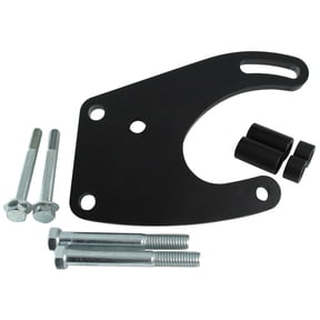 Borgeson 802409 Power Steering Pump Bracket; Painted Black Steel; Saginaw Style Pump; Incl. Hardware; Fits select: 1966-1968,1969-1970 FORD MUSTANG