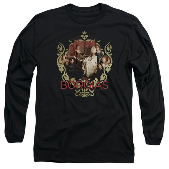 Borgias Family Portrait Long Sleeve Adult 18/1 T-Shirt Black