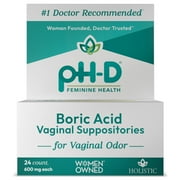 Boric Acid Vaginal Suppositories - 24ct