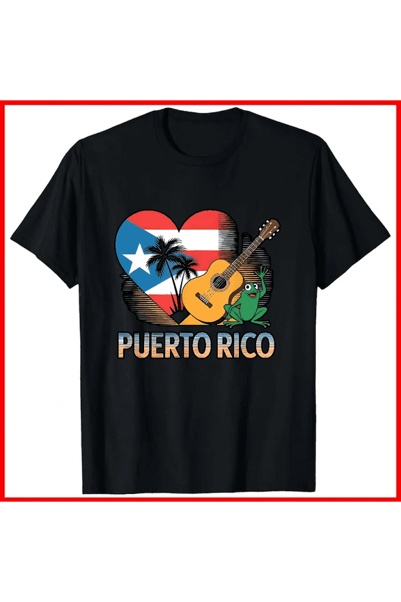 Boricua Heritage Puerto Rico Flag Taino Coqui Frog Culture Unisex T-shirt V18377, up to size 5XL