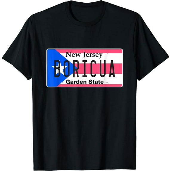 Boricua Puerto Rican NJ New Jersey License Plate Puerto Rico T-Shirt