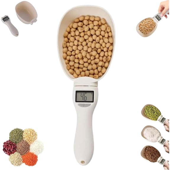 Borikise Electronic Measuring Cup – High Precision Digital Spoon for Cooking, Baking & Pet Food, Adjustable for Home Cooks & Bakers