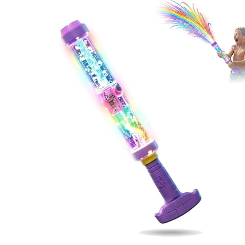 Borikise Glowing Rainbow LED Water Blaster Outdoor Water Toy with Bright LED Effects for Summer Parties and Family Games