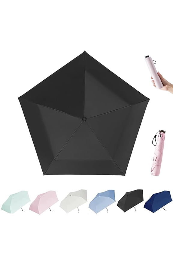 Japan Pencil Umbrella with UPF 50 Plus Sun Protection Ultra Lightweight Portable Small Travel Sunshade for Handbag Commute Daily Use