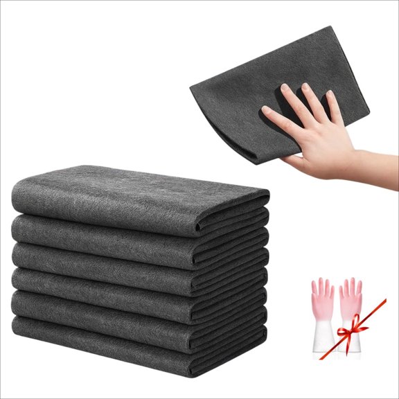 Borikise Magic Cloth, 11.8x15.7 Inch Super Absorbent Fast Drying Washable Rags for Restaurant Dining Table and Office Electronic Screen