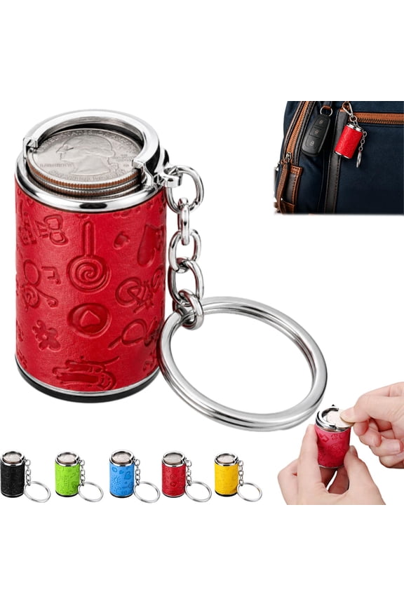 Mini Coin Storage Keychain Stylish Small Coin Holder with Snap Closure for Coins, Keys, Bags, Ideal for Everyday Carry and Travel