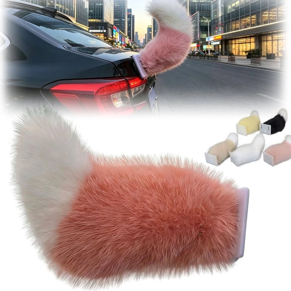 Borikise Remote Control Electric Car Tail, Rechargeable Furry Auto Trunk Charm with Wireless Control, Premium Styling Tool