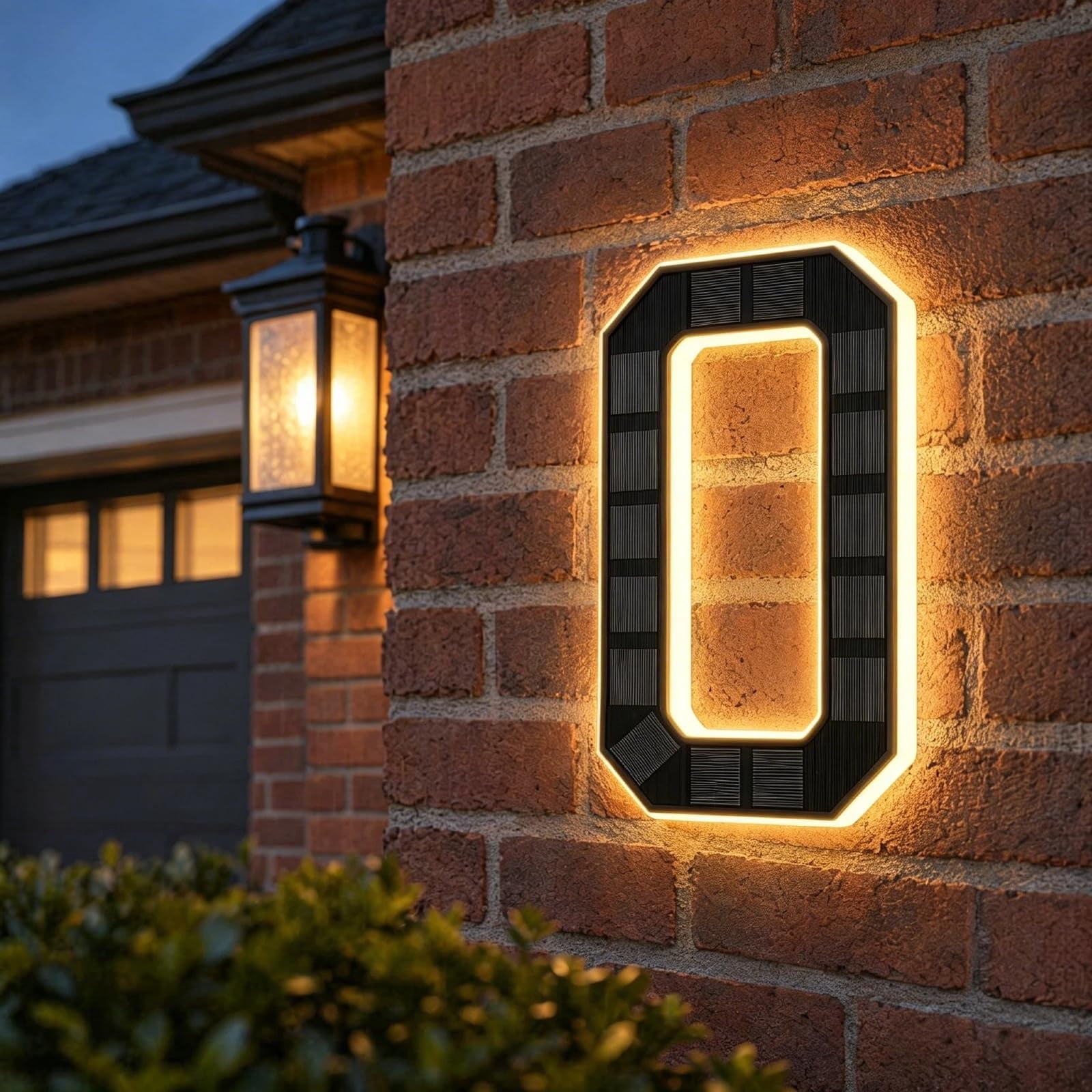 Borikise Solar House Numbers 9in LED Lighted Address Sign IP65 ...