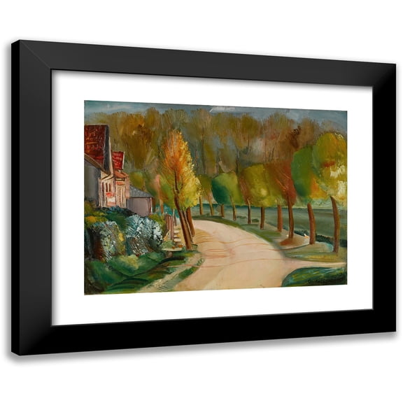 Boris Grigoriev 14x11 Black Modern Framed Museum Art Print Titled - Riverside