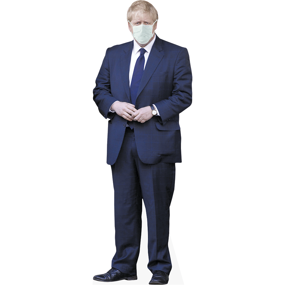Boris Johnson (Face Covering) Lifesize Cardboard Cutout Standee ...