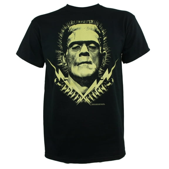 Boris Karloff Men's Frankenstein Bolts Glow in Dark T-Shirt 2XL