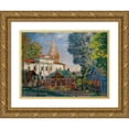 thumbnail image 1 of Boris Kustodiev 18x14 Gold Ornate Wood Frame and Double Matted Museum Art Print Titled - In the Provinces (1920), 1 of 4