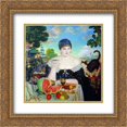 thumbnail image 1 of Boris Kustodiev 2x Matted 20x20 Gold Ornate Framed Art Print 'The Merchant's Wife at Tea ', 1 of 2
