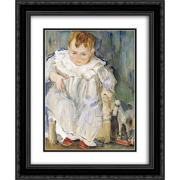 Boris Kustodiev 2x Matted 20x24 Black Ornate Framed Art Print 'Portrait of a Boy'