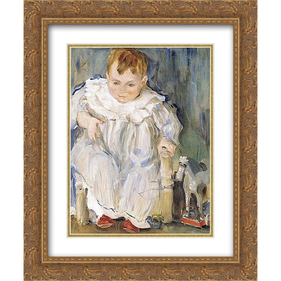 Boris Kustodiev 2x Matted 20x24 Gold Ornate Framed Art Print 'Portrait of a Boy'