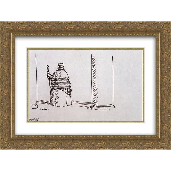 Boris Kustodiev 2x Matted 24x18 Gold Ornate Framed Art Print 'Porter'