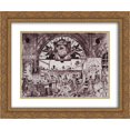 thumbnail image 1 of Boris Kustodiev 2x Matted 24x20 Gold Ornate Framed Art Print 'Gostiny Dvor', 1 of 2