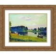thumbnail image 1 of Boris Kustodiev 2x Matted 24x20 Gold Ornate Framed Art Print 'Konkol (Finland)', 1 of 2