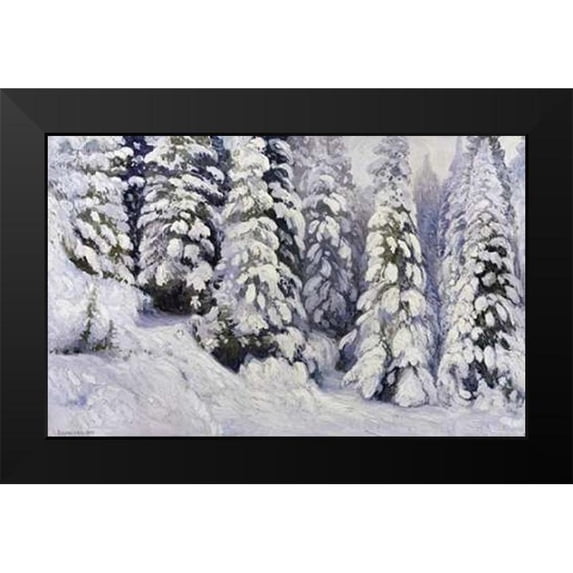 Borisov, Alexander Alexeevich 24x17 Black Modern Framed Museum Art Print Titled - Winter Tale