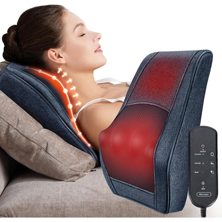COSYSKY Back Massager with Heat 3D Kneading Shiatsu Back Neck Massager, Black