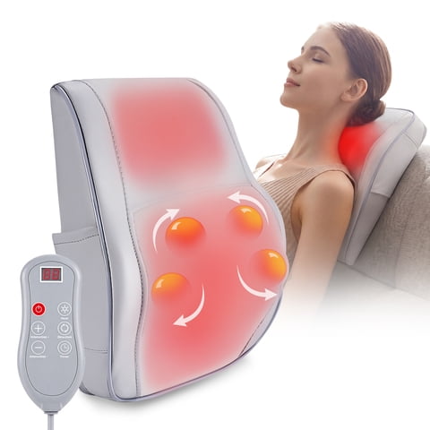 Neck and Back Massager with Heat, Shiatsu Deep-Kneading Massager for Chairs, Car, Gift for Women & Men